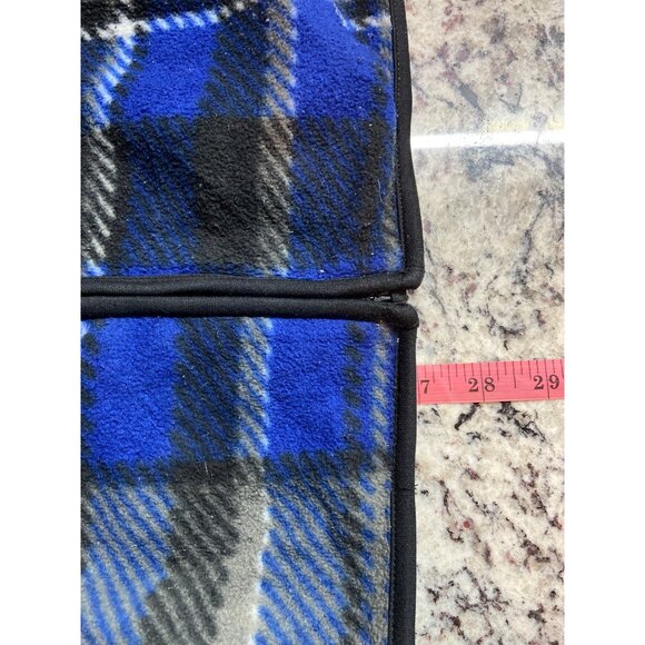 Vintage Marsh Landing Mens Fleece Jacket Large Blue Plaid Outerwear Cabincore - Picture 6 of 6